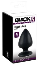 Black Velvets Korek anatomiczny XXL z przyssawką, silikon czarny 14cm Black Velvets