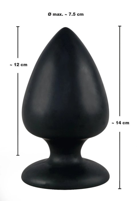 Black Velvets Korek anatomiczny XXL z przyssawką, silikon czarny 14cm Black Velvets Black Velvets Korek anatomiczny XXL z przyssawką, silikon czarny 14cm Black Velvets