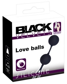Black Velvets kulki trenujące z pętelką, czarne, 54g, silikon Black Velvets