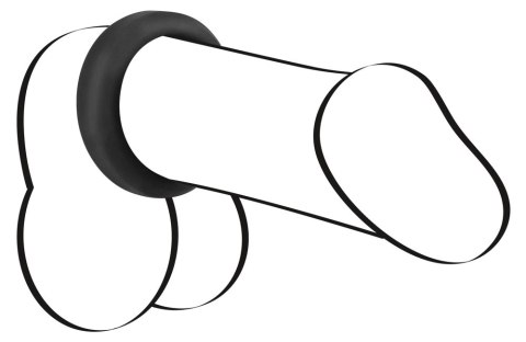Black Velvets pierścień anatomiczny duży 3,8 cm czarny silikonowy Black Velvets Black Velvets pierścień anatomiczny duży 3,8 cm czarny silikonowy Black Velvets
