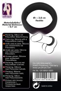 Black Velvets pierścień anatomiczny duży 3,8 cm czarny silikonowy Black Velvets