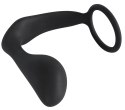 Black Velvets pierścień intymny z aplikatorem prostaty, silikonowy Black Velvets