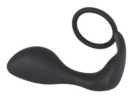 Black Velvets pierścień intymny z aplikatorem prostaty, silikonowy Black Velvets Black Velvets pierścień intymny z aplikatorem prostaty, silikonowy Black Velvets
