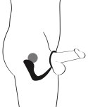 Black Velvets pierścień intymny z aplikatorem prostaty, silikonowy Black Velvets