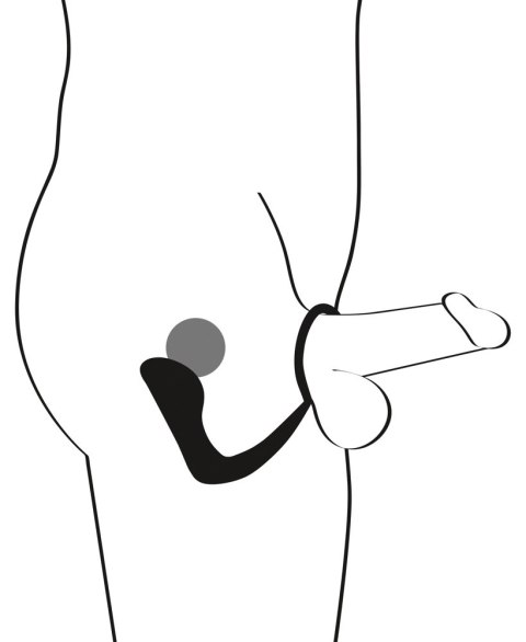 Black Velvets pierścień intymny z aplikatorem prostaty, silikonowy Black Velvets Black Velvets pierścień intymny z aplikatorem prostaty, silikonowy Black Velvets