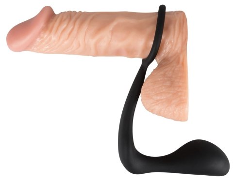 Black Velvets pierścień intymny z aplikatorem prostaty, silikonowy Black Velvets Black Velvets pierścień intymny z aplikatorem prostaty, silikonowy Black Velvets