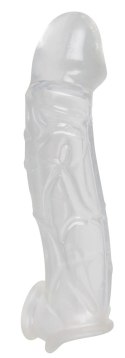 Crystal Clear Transparent Rękaw Wydłużający z Mankietem 23 cm TPE Crystal