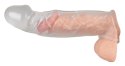 Crystal Clear Transparent Rękaw Wydłużający z Mankietem 23 cm TPE Crystal