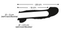 Crystal Clear Transparent Rękaw Wydłużający z Mankietem 23 cm TPE Crystal