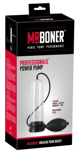 MR.BONER Pompa prożniowa z mankietem silikonowym i skala 25cm Mister Boner