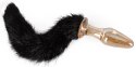 You2Toys Szklany korek z futrzanym ogonem czarnym 12 cm You2Toys You2Toys Szklany korek z futrzanym ogonem czarnym 12 cm You2Toys