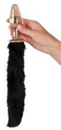 You2Toys Szklany korek z futrzanym ogonem czarnym 12 cm You2Toys You2Toys Szklany korek z futrzanym ogonem czarnym 12 cm You2Toys
