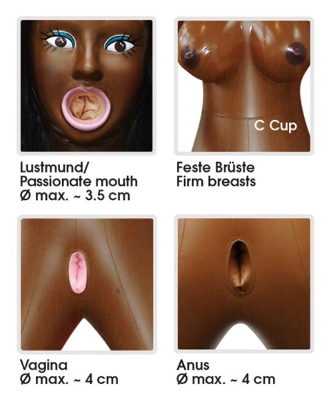 You2Toys Tyra lalka pneumatyczna 152 cm ciemna karnacja 3D twarz You2Toys You2Toys Tyra lalka pneumatyczna 152 cm ciemna karnacja 3D twarz You2Toys