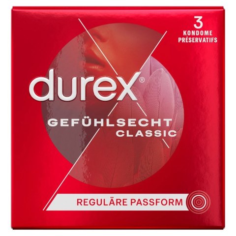 Durex Classic prezerwatywy lateksowe ze zbiorniczkiem 3 sztuki Durex