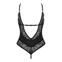 Obsessive Bellastia Body XL/2XL czarne z koronką i regulacją Obsessive