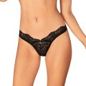 Obsessive Bellastia Stringi Koronkowe Czarne XL/2XL Komfortowe Obsessive