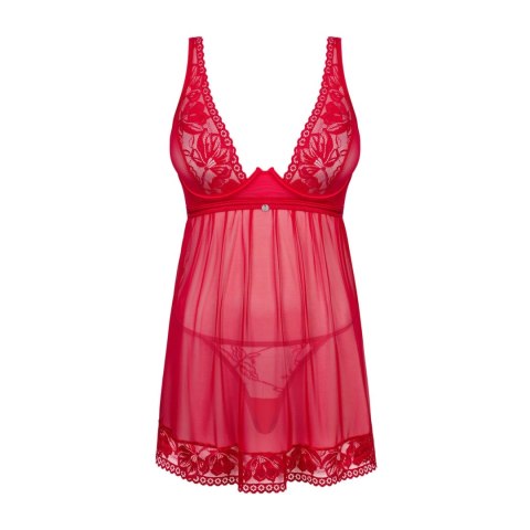 Obsessive Lacelove Babydoll i Stringi Czerwone XS/S Regulowane Obsessive Obsessive Lacelove Babydoll i Stringi Czerwone XS/S Regulowane Obsessive