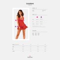 Obsessive Lacelove Babydoll i Stringi Czerwone XS/S Regulowane Obsessive