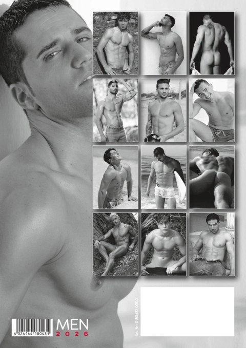 Orion Brand Kalendarz PIN-UP Mężczyźni 12 Miesięcy A3 czarno-biały Orion Brand Orion Brand Kalendarz PIN-UP Mężczyźni 12 Miesięcy A3 czarno-biały Orion Brand