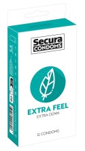 Secura Extra Feel prezerwatywy ultracienkie 12 sztuk, jedwabiście gładkie Secura