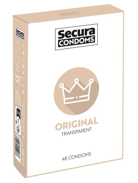 Secura Original Prezerwatywy Klasyczne Wilgotna Powłoka 48 szt. Secura Secura Original Prezerwatywy Klasyczne Wilgotna Powłoka 48 szt. Secura