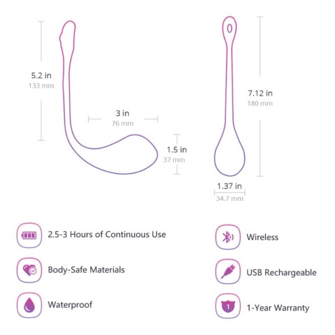 Lovense Lush 2 - Wibrujące Jajko Bluetooth z Aplikacją, Rożowe Lovense Lovense Lush 2 - Wibrujące Jajko Bluetooth z Aplikacją, Rożowe Lovense