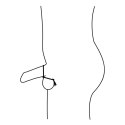 Nexus Double Adjustable Lasso - Czarny silikonowy pierścień regulowany Nexus