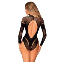 Obsessive Body B135 czarne z geometrycznym wzorem S/M/L Obsessive