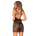 Obsessive D608 Dzianinowa Sukienka Czarna XL/XXL Stylowa Elastyczna Obsessive