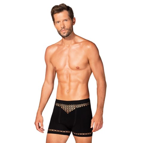 Obsessive M102 Bokserki męskie z wycięciami, czarne S/M/L Obsessive