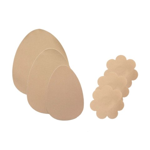 Bye Bra Lifting Pads & Satynowe Osłonki Bezszwowe Beżowe A-C Bye Bra