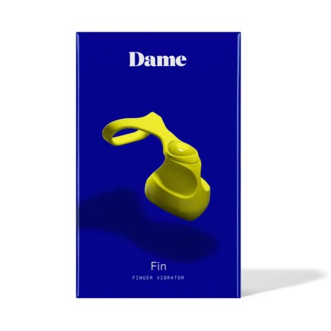 Dame Fin żołty - model na palec, silikon medyczny, wodoodporny Dame Products Dame Fin żołty - model na palec, silikon medyczny, wodoodporny Dame Products