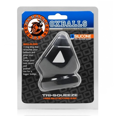 Oxballs Tri-Squeeze silikonowy pierścień 3w1, rozciągliwy, czarny Oxballs Oxballs Tri-Squeeze silikonowy pierścień 3w1, rozciągliwy, czarny Oxballs