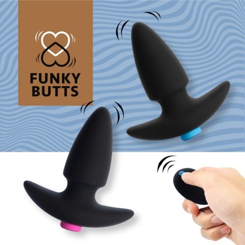 FeelzToys FunkyButts - Zestaw 2 zdalnie sterowanych zatyczek silikonowych FeelzToys FeelzToys FunkyButts - Zestaw 2 zdalnie sterowanych zatyczek silikonowych FeelzToys