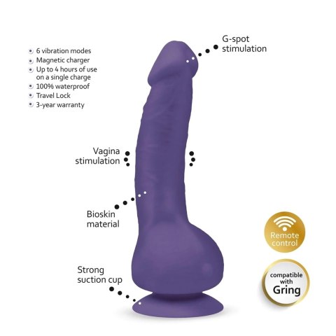 Gvibe Greal 2 Violet - maszyna intymna, Bioskin, wodoodporny, 22 cm Gvibe Gvibe Greal 2 Violet - maszyna intymna, Bioskin, wodoodporny, 22 cm Gvibe