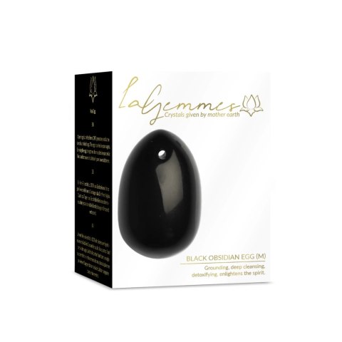 La Gemmes Yoni Egg Black Obsidian M - naturalny kamień, średni rozmiar La Gemmes La Gemmes Yoni Egg Black Obsidian M - naturalny kamień, średni rozmiar La Gemmes