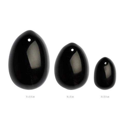 La Gemmes Zestaw jajeczek Yoni Black Obsidian - 3 rozmiary, naturalny kamień La Gemmes La Gemmes Zestaw jajeczek Yoni Black Obsidian - 3 rozmiary, naturalny kamień La Gemmes