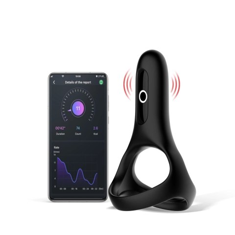 Magic Motion Rise Black - inteligentny pierścień wibrujący, czarny Magic Motion