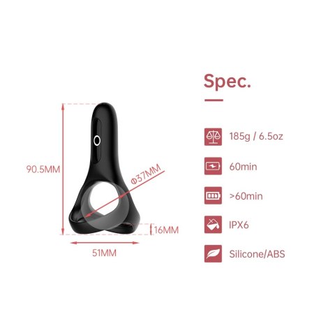 Magic Motion Rise Black - inteligentny pierścień wibrujący, czarny Magic Motion Magic Motion Rise Black - inteligentny pierścień wibrujący, czarny Magic Motion