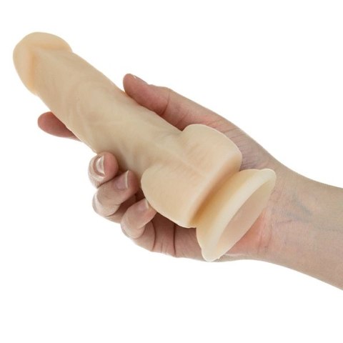 Naked Addiction Rotating & Vibrating 18cm Vanilla - silikonowy model z pilotem Naked Addiction Naked Addiction Rotating & Vibrating 18cm Vanilla - silikonowy model z pilotem Naked Addiction