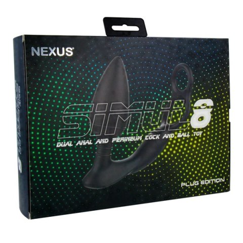 Nexus Simul8 Plug Edition - silikonowy korek wibrujący z pierścieniem, czarny Nexus Nexus Simul8 Plug Edition - silikonowy korek wibrujący z pierścieniem, czarny Nexus
