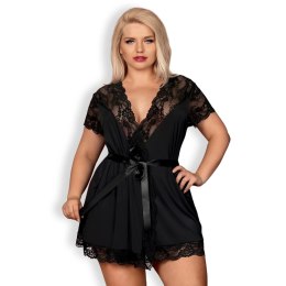 Obsessive 810 Peignoir szlafrok damski XXL koronka czarny Obsessive