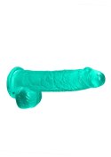 AQUA PRINCE™ | Realistyczne Dildo z Jądrami 15 cm – Turkusowa Pasja