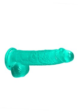 AQUA PRINCE™ | Realistyczne Dildo z Jądrami 15 cm – Turkusowa Pasja