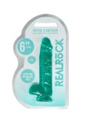 AQUA PRINCE™ | Realistyczne Dildo z Jądrami 15 cm – Turkusowa Pasja