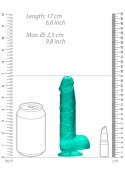 AQUA PRINCE™ | Realistyczne Dildo z Jądrami 15 cm – Turkusowa Pasja