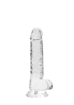 GLASSTIC™ | Kryształowy Instynkt 18 cm – Realistyczne Dildo z Jądrami Transparentne