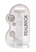 GLASSTIC™ | Kryształowy Instynkt 18 cm – Realistyczne Dildo z Jądrami Transparentne