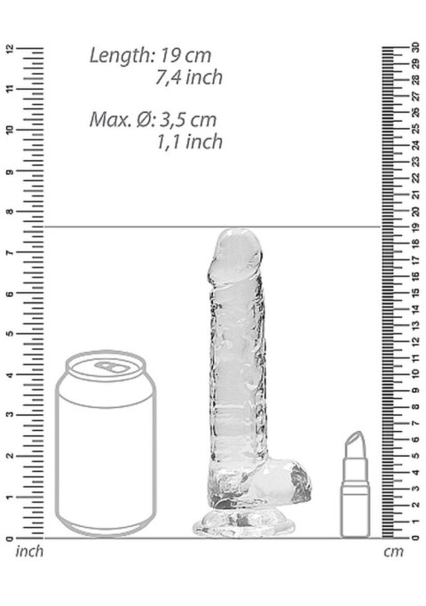 GLASSTIC™ | Kryształowy Instynkt 18 cm – Realistyczne Dildo z Jądrami Transparentne GLASSTIC™ | Kryształowy Instynkt 18 cm – Realistyczne Dildo z Jądrami Transparentne