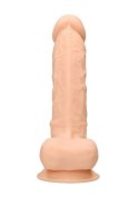 Silicone Dildo With Balls - 22,8 cm - Flesh